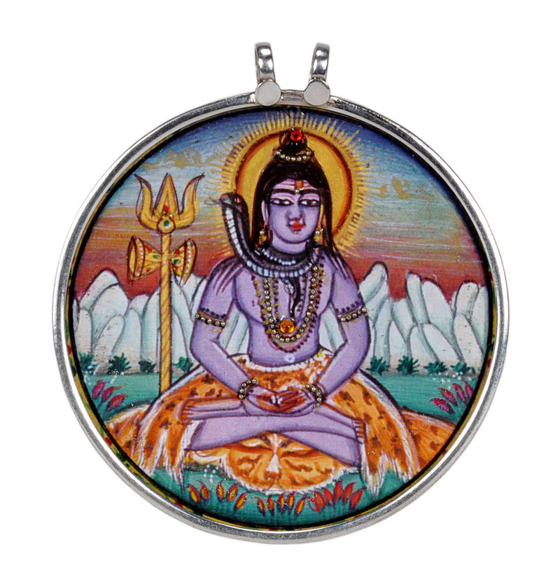"Lord Mahadeva " Hand Painted Pendant