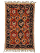 Red Mughal Garden Rug