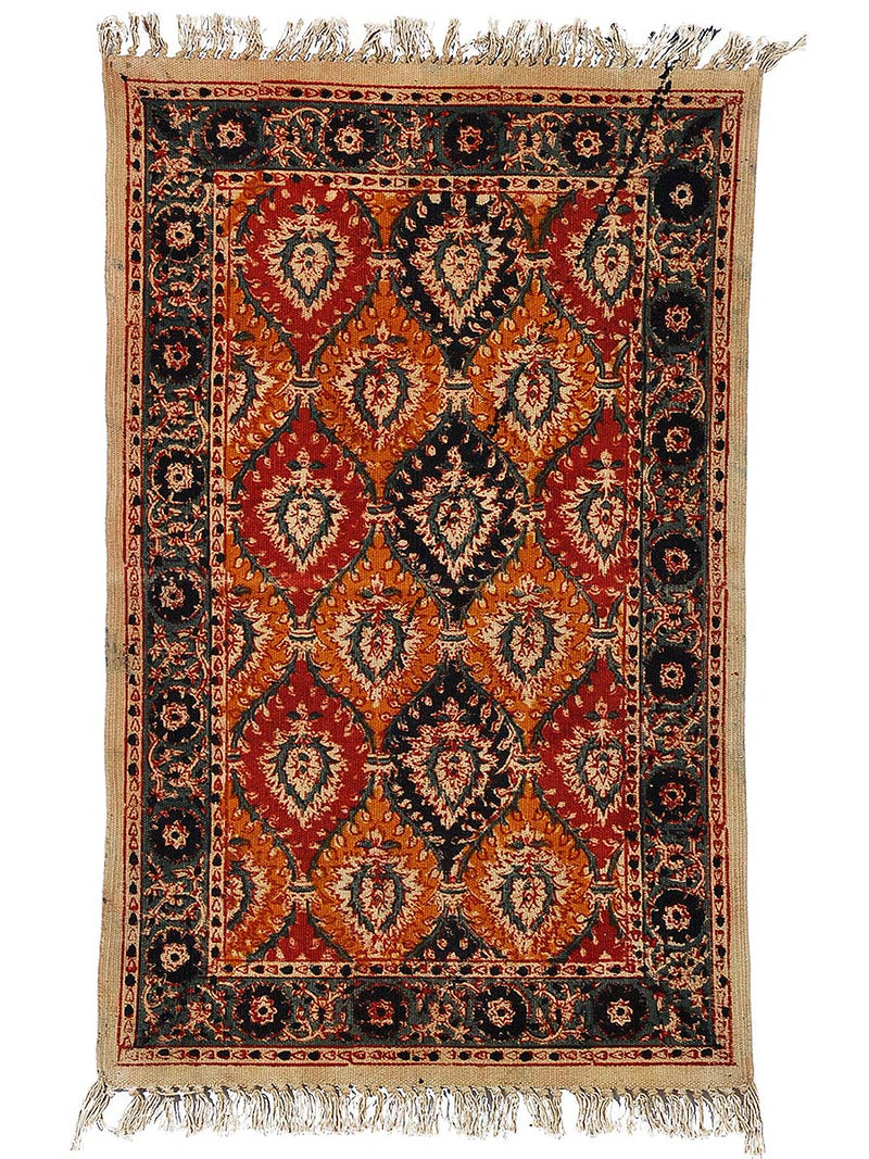 Red Mughal Garden Rug