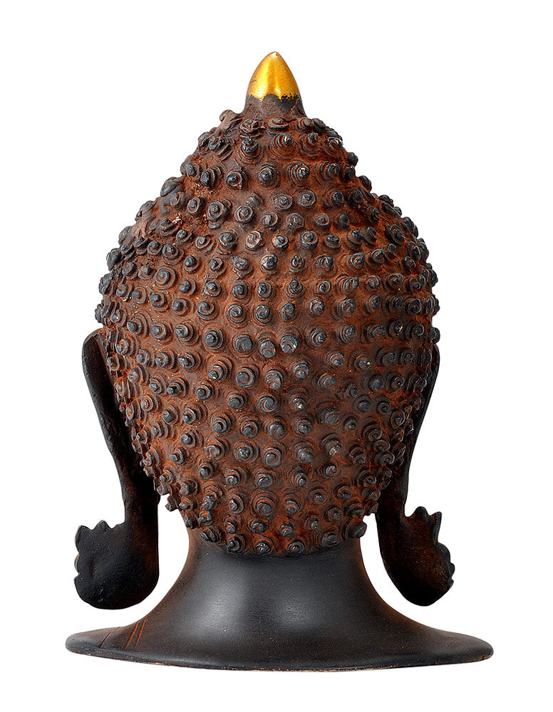 Golden Buddha Head in Old Rustic Finish