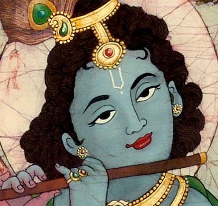 Krishna's Beloved - Batik Painting