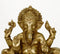 Virat Ganpati on Throne - Brass Sculpture 9.50"