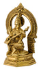 Goddess Devi Saraswati with Veena - Brass Statue