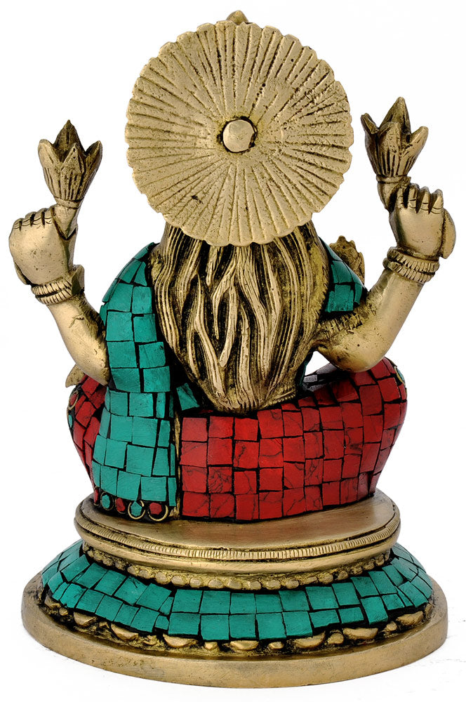 Lakshmi with Lotus Flowers