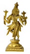 Fluting Krishna Holding Conch and Chakra 12"