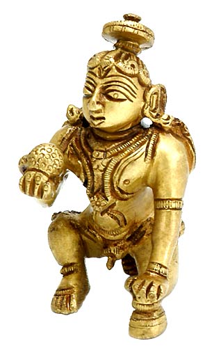 Bala Laddoo Gopal - Miniature Brass Statue