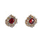 "Love and Devotion" Beautiful Stone Studded Button Earrings