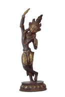 Standing Goddess Tara - Antiquated Brass Figurine