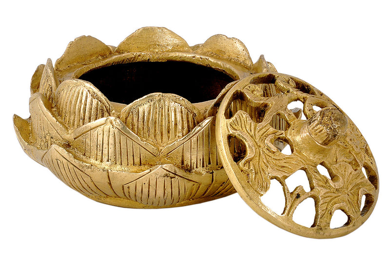 Brass Lotus Charcoal Burner