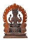 Goddess Aishwarya Laxmi Brass Figure 18"