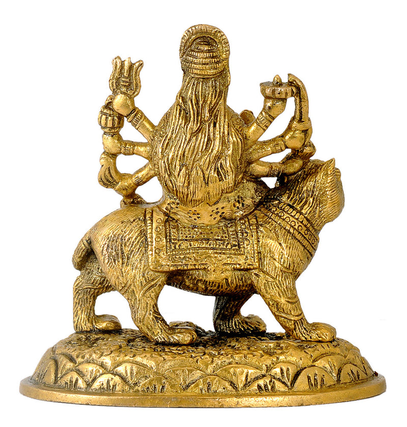 Singhvahini Devi Durga Brass Statue
