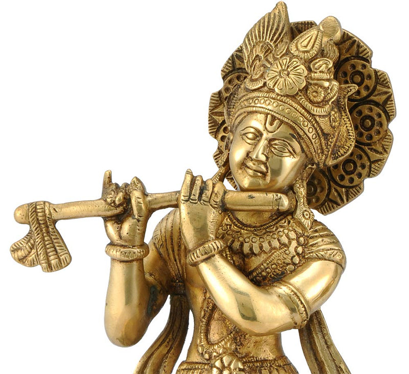 Lord Gau Gopala Krishna - Brass Statue