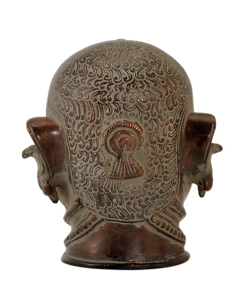 Moustached Shiva Head Sculpture