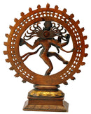 Beautiful Lord Nataraja Golden Brown Finish