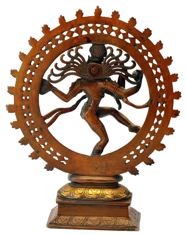 Beautiful Lord Nataraja Golden Brown Finish