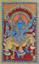 "Dancing Vinayaka" Kalamkari Painting