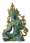 Antiquated Green Tara Brass Figure