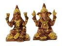 Brass Lakshmi Ganesha in Copper golden Finish