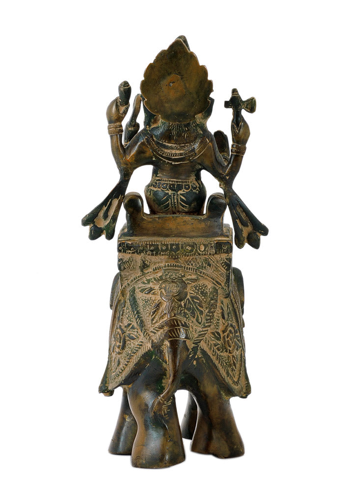 God Gajanan Ganesha Riding on Elephant