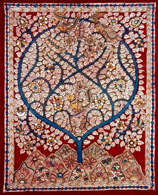 Evergreen Tree - Tree in Kalamkari Art