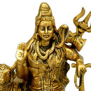Bhole Shankar With Nandi Bull-Brass Statue