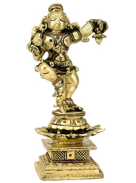 "Bal Krishna" Fine Brass Statue