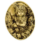 The All Attractive Lord Krishna - Brass Wall Plaque