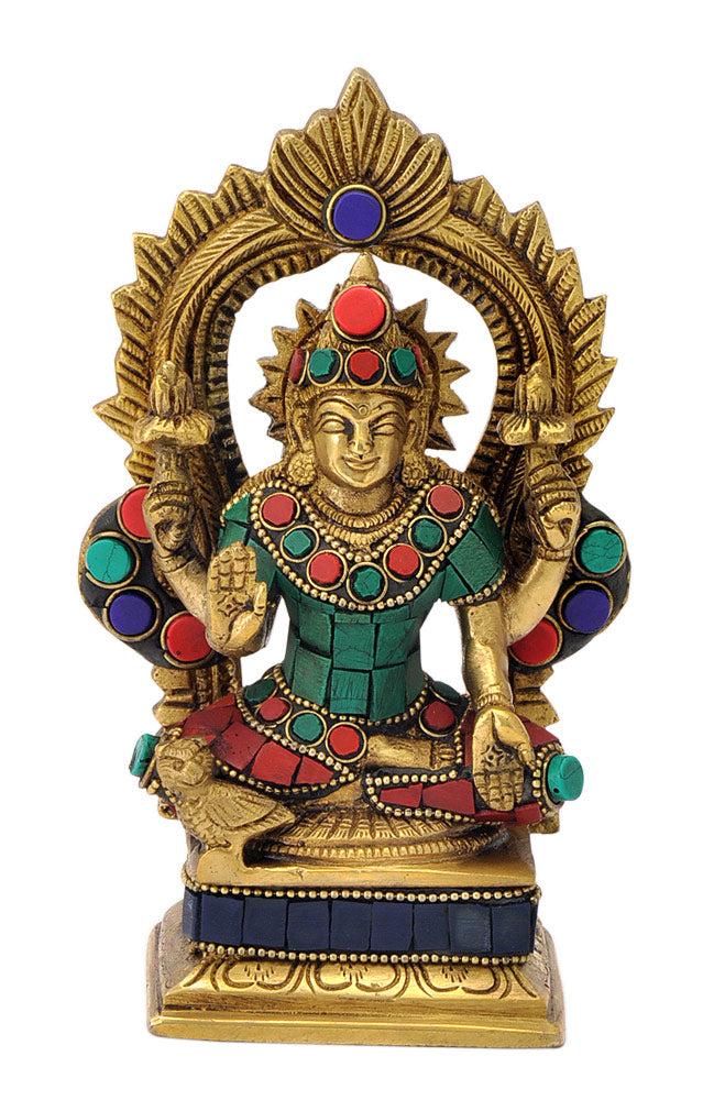 Devi Ma Lakshmi Temple Brass Statue