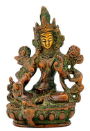 Green Tara Brass Statue 3.50"