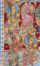 Vishnu on Sheshshaya - Cotton Kalamkari Painting