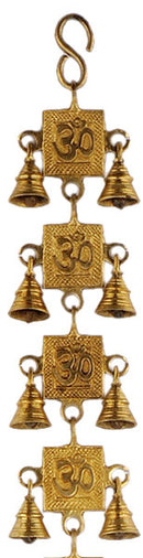 Auspicious OM Brass Hanging Belt with Bells