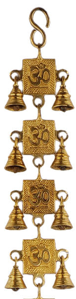 Auspicious OM Brass Hanging Belt with Bells