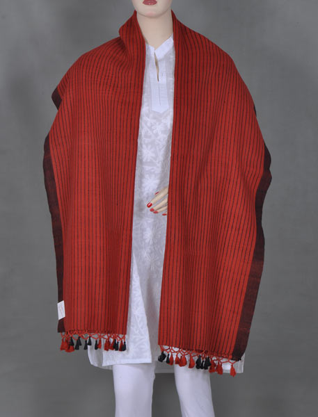 Brick Red Wool Stole