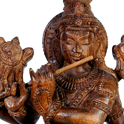Beautiful Lord Venu Gopala -Wood Sculpture