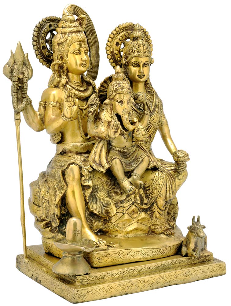 Shiva Parvati with Baby Ganesha
