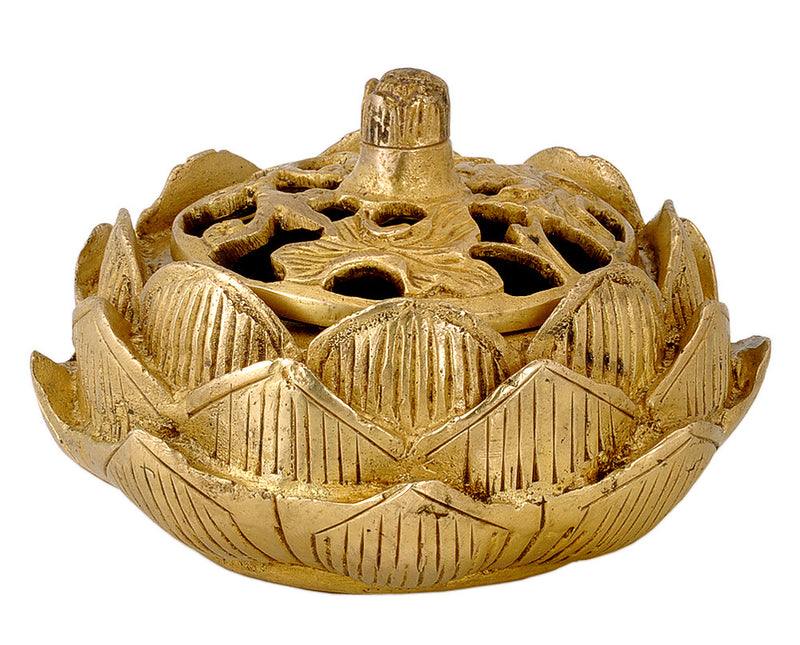 Brass Lotus Charcoal Burner