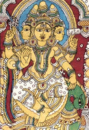 Brahma Vishnu Mahesh - Kalamkari Painting