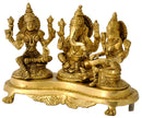 Lord Ganesha with Devi Laxmi and Saraswati 6.25"