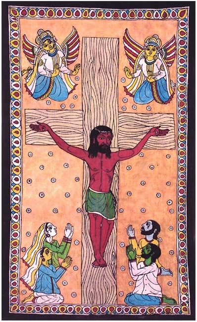 Crucifixion of Jesus - Kalamkari Painting