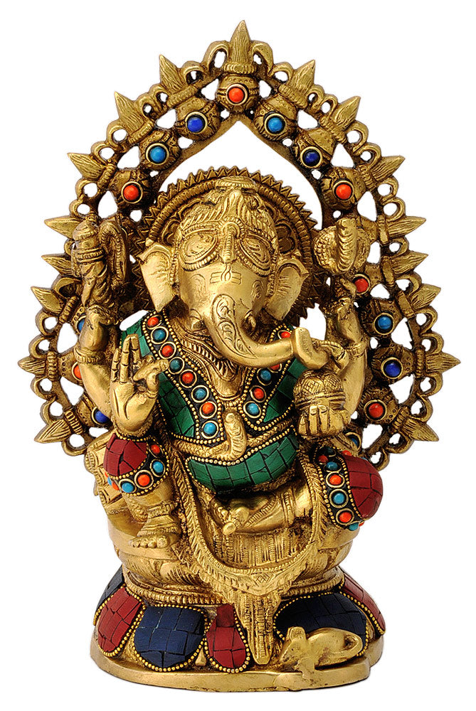 Siddhipriya Ganesh Statue in Stone Mosaic Work
