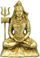 Meditating Shiva - Brass Statuette