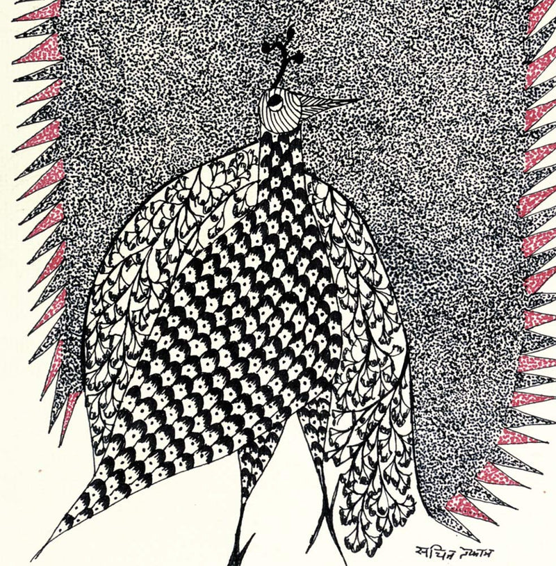 Bird Gond Folkart Panting