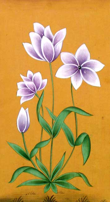 Flowers - Indian Art Miniature Painting 7.50"