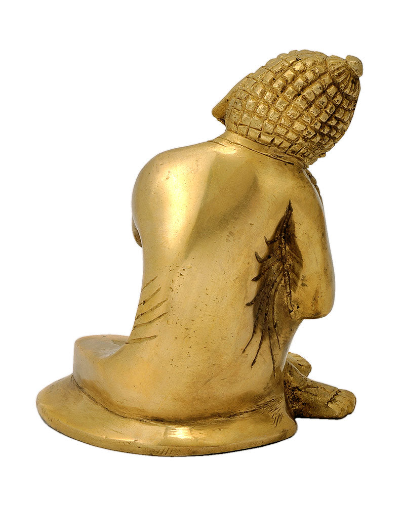 Brass Sculpture 'Resting Buddha'