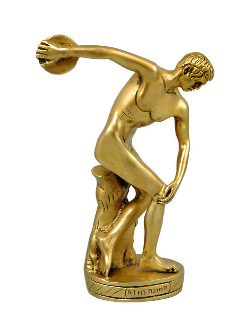 Brass Statuette - The Discus Thrower