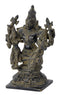 Lord Vishnu with Consorts Brass Antique Finish Statue