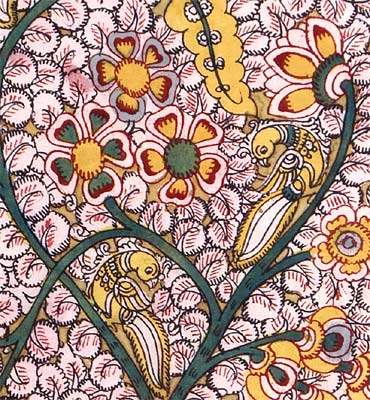 Cotton Kalamkari Painting 'Fantasy Land'
