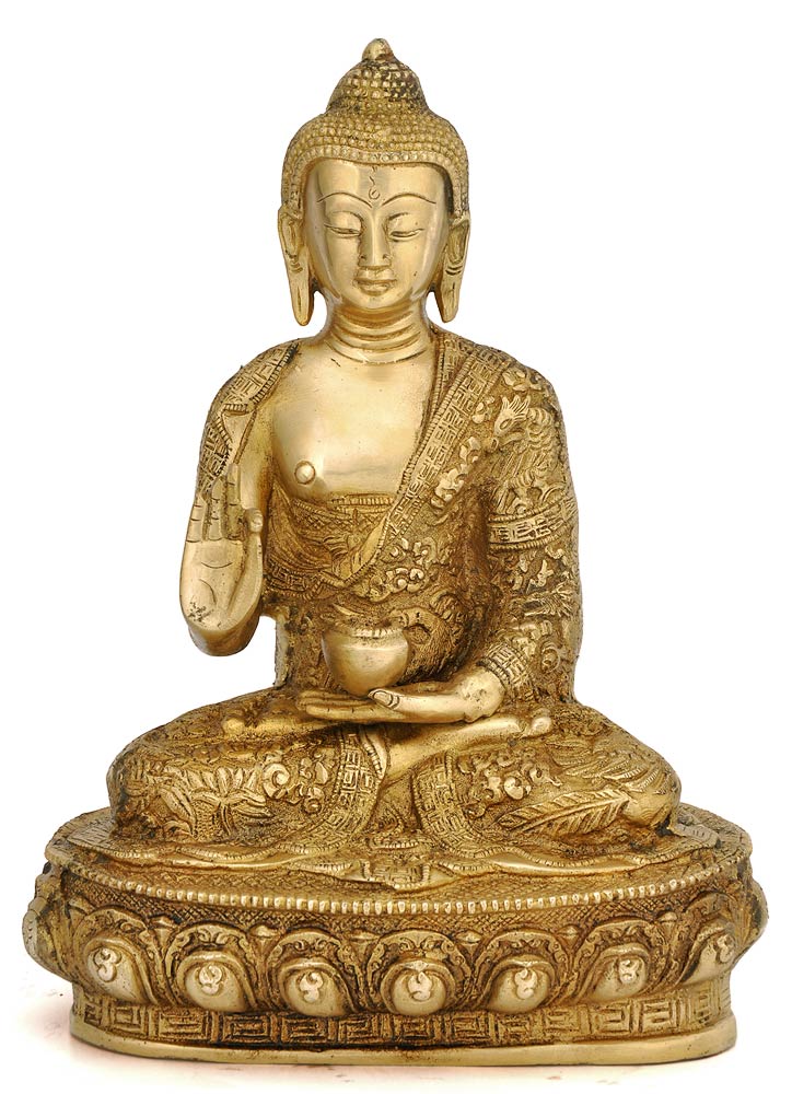 Shakyamuni Buddha with Carved Robe 10.50"
