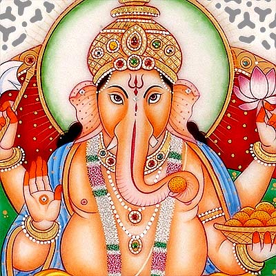 Lord Vinayak - Marble Painting