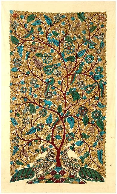 Tree of Life - Large Cotton Kalamkari Painting
